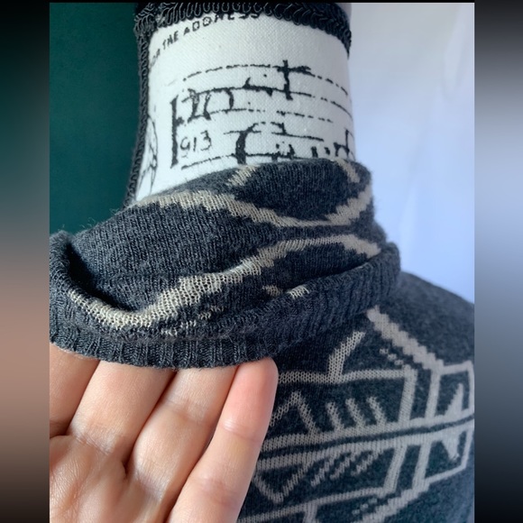 Wet Seal Tribal Aztec Blue & Tan Open Front Cardigan large - Picture 7 of 16